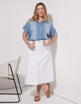 Catalina Midi Skirt - White