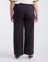 Catalina Wide Leg Jeans - Washed Black