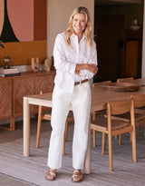 Charlotte Straight Leg Jean - White