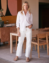 Charlotte Straight Leg Jean - White