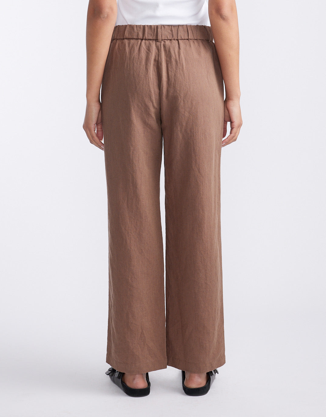 Chicago Linen Pant - Chocolate