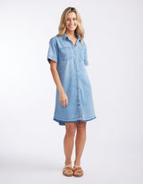 Claudia Denim Dress - Mid Wash