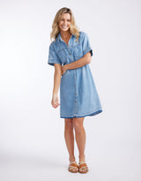 Claudia Denim Dress - Mid Wash