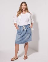 Coco Denim Skirt - Mid Wash