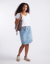 Coco Denim Skirt - Mid Wash