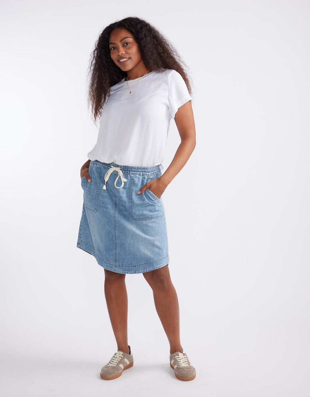 Coco Denim Skirt - Mid Wash