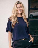 Drape Tee - Navy