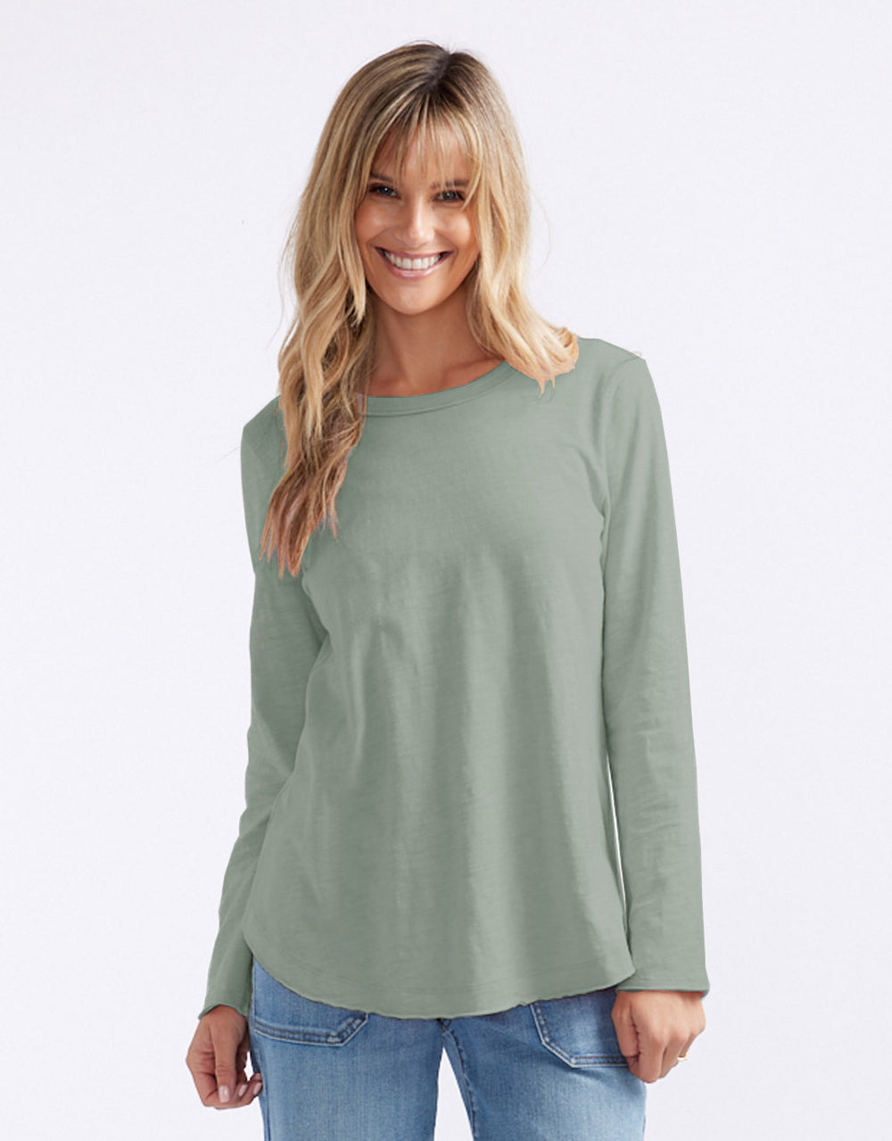 white-co-essential-scoop-hem-long-sleeve-t-shirt-sage-womens-clothing