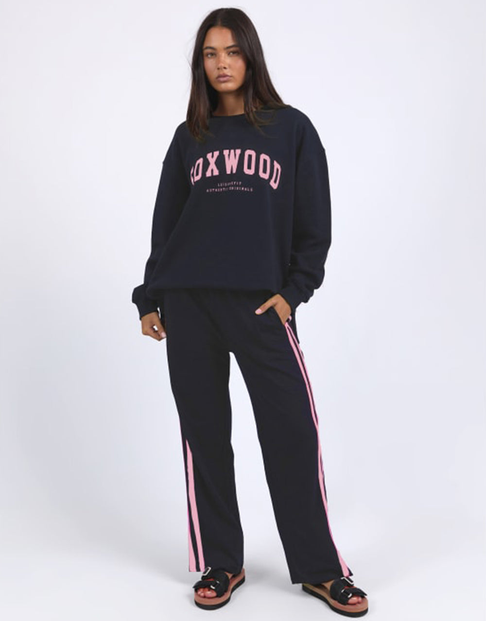 Interval Crew - Navy with Neon Pink