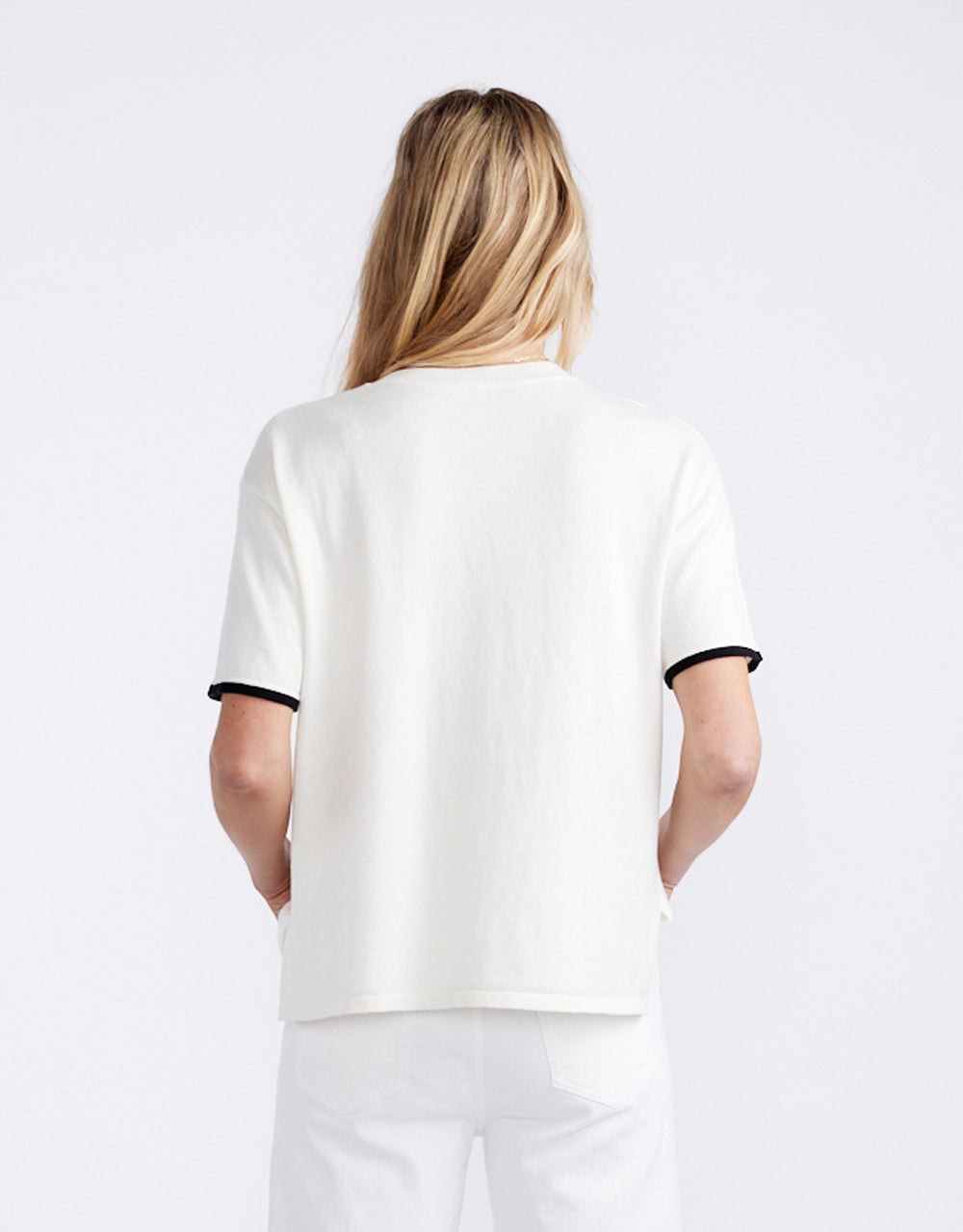 Frenchie Cotton Cashmere Tee - White