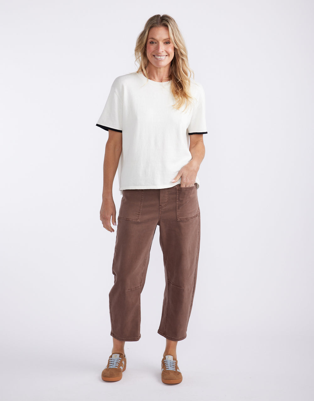 Frenchie Cotton Cashmere Tee - White