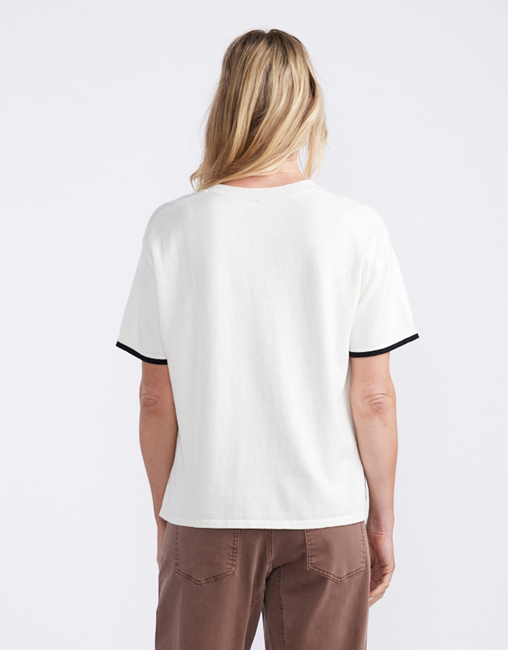 Frenchie Cotton Cashmere Tee - White