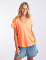 white-co-la-vacanza-vee-neck-tee-citrus-womens-clothing