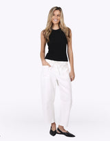 Leo Barrel Jeans - White