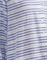 Malibu Blouse - Blue/White Stripe