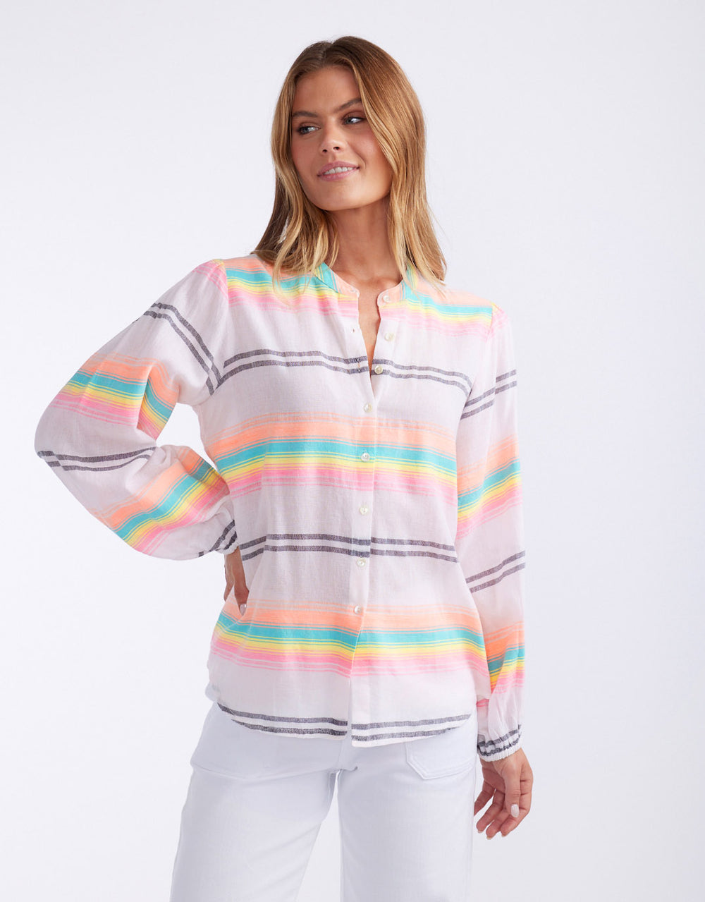 white-co-malibu-blouse-neon-rainbow-womens-clothing