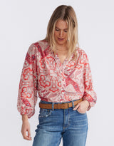 Mila Blouse - Sunset Paisley