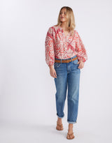 Mila Blouse - Sunset Paisley