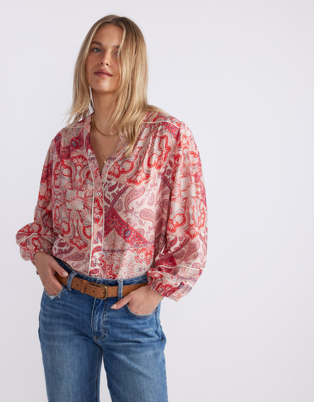 Mila Blouse - Sunset Paisley