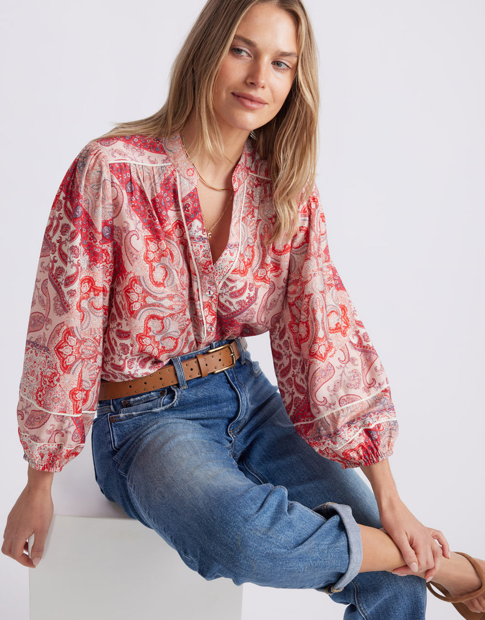 Mila Blouse - Sunset Paisley