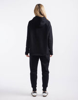 Monogram Fleece Hoodie - Black