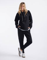 Monogram Fleece Hoodie - Black