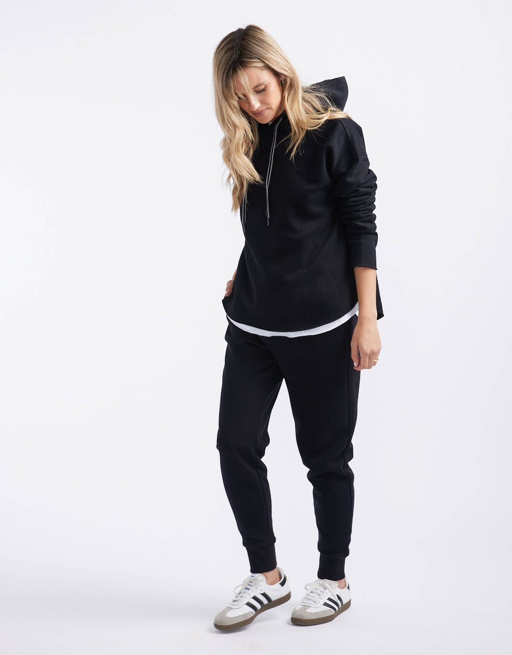 Monogram Fleece Hoodie - Black