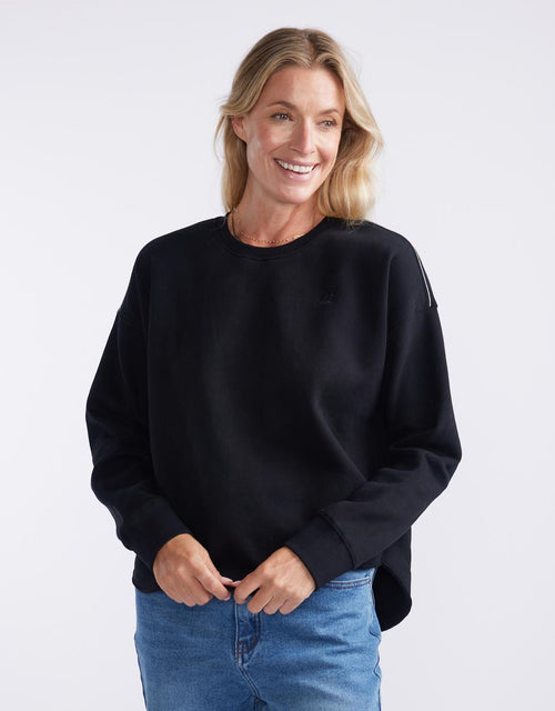 white-co-monogram-fleece-scoop-hem-sweat-black-womens-clothing