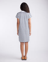 Olivia Polo Tee Dress - Navy/White Stripe