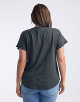 Original Round Neck T-Shirt - Charcoal