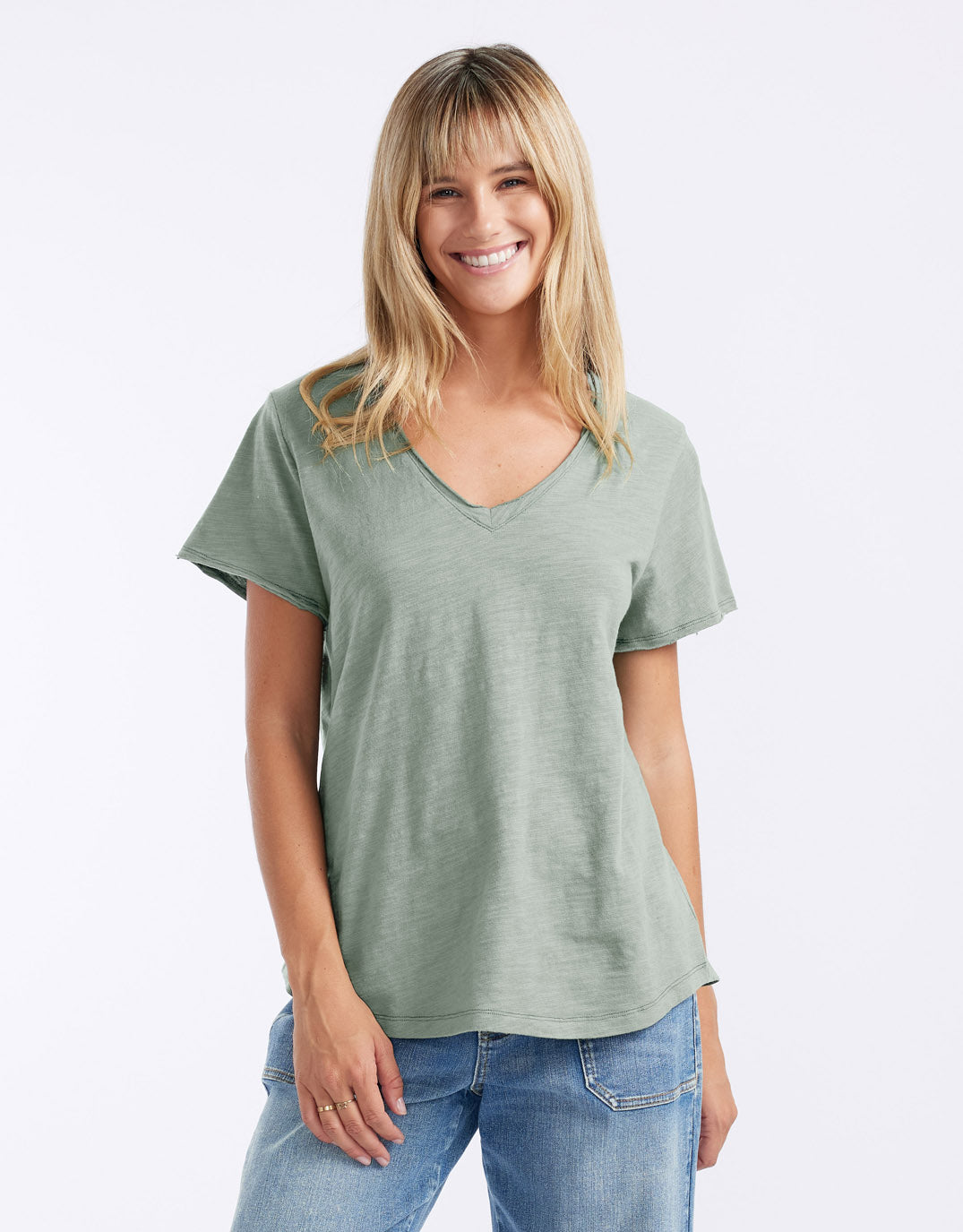 Original V Neck T-Shirt - Sage
