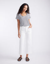 Original V Neck T-Shirt - Black/White Stripe