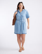 Claudia Denim Dress - Mid Wash