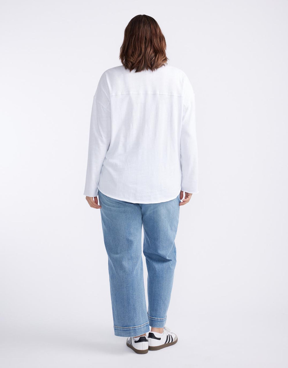 Henley Sunset Top - White