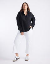 Unwind Half Zip Sweater - Black