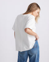 Raw Edge Tee - White