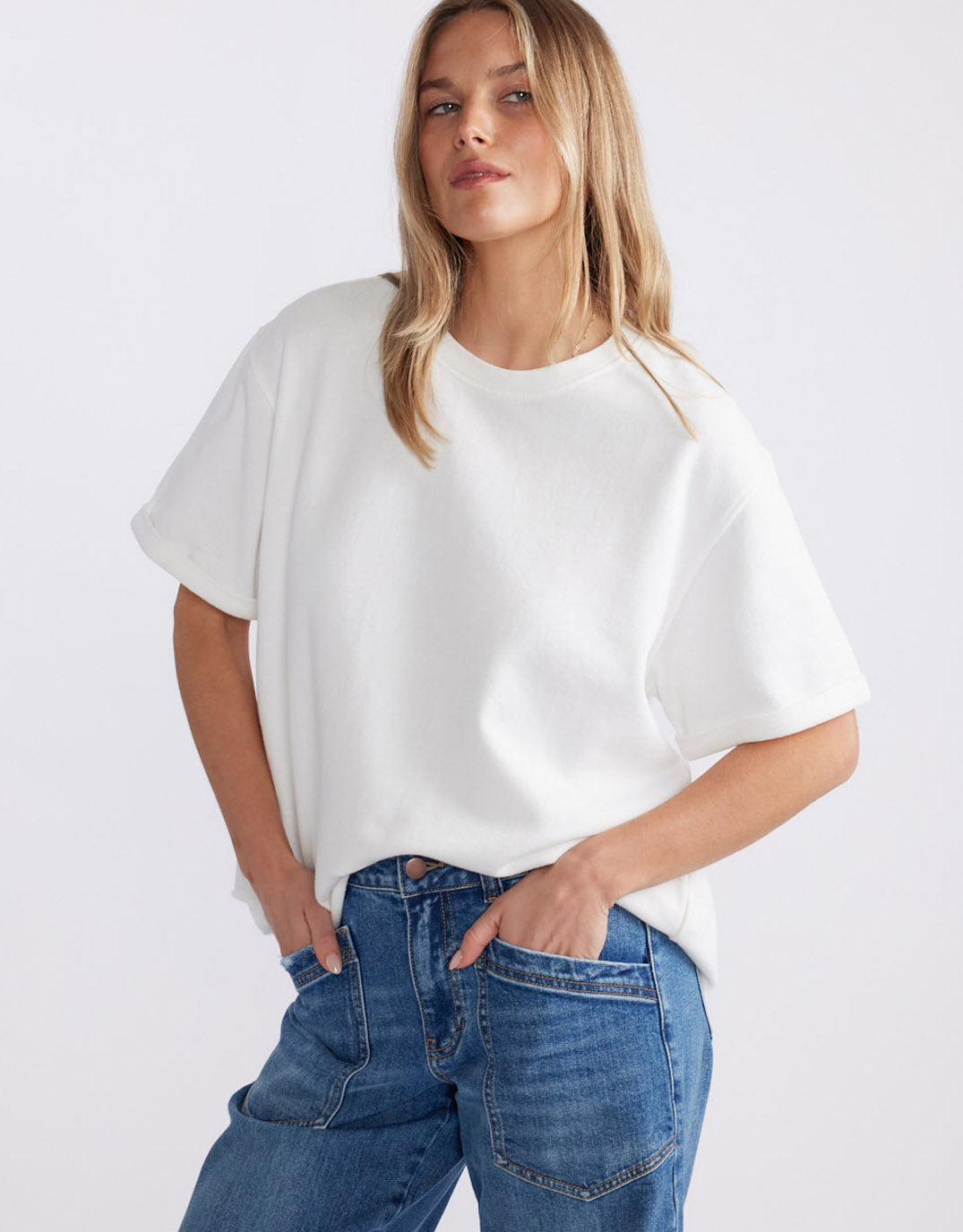 Raw Edge Tee - White