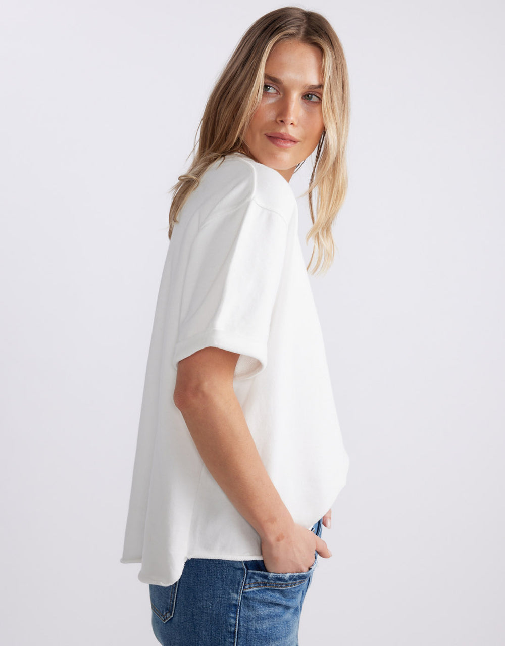 Raw Edge Tee - White