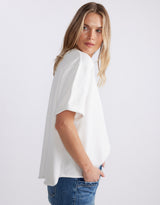 Raw Edge Tee - White