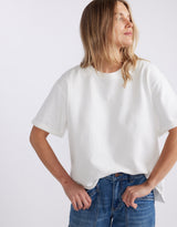 Raw Edge Tee - White