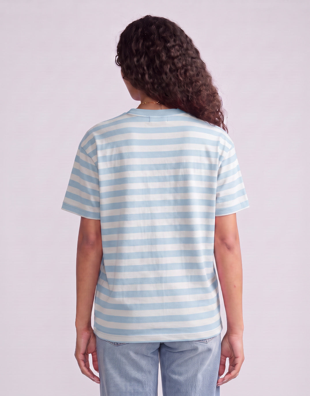 Relaxed Tee - Ice Blue/White
