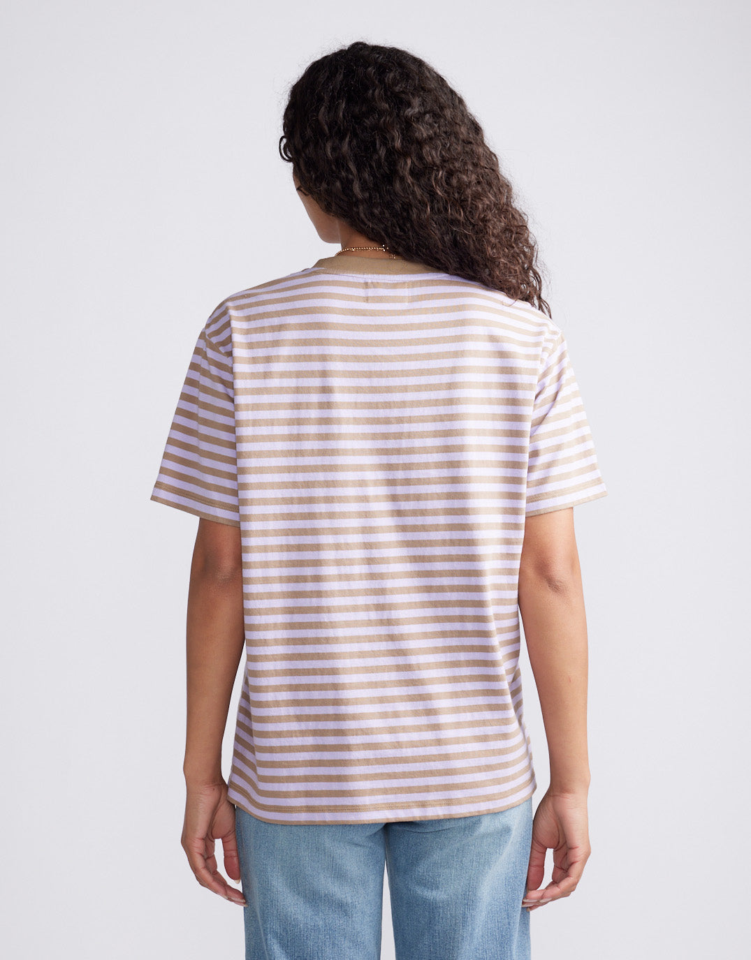Relaxed Tee - Lilac/Chocolate