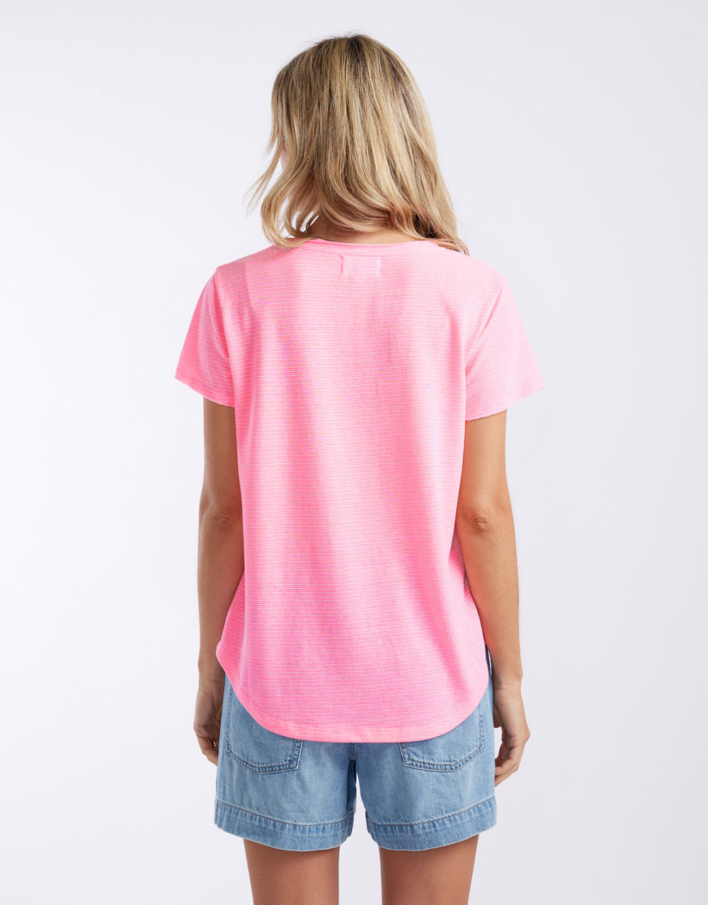 white-co-sorbet-stripe-vee-neck-tee-neon-pink-womens-clothing