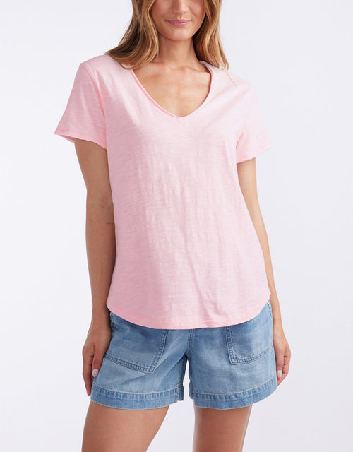 white-co-summer-vee-tee-coral-pink-womens-clothing