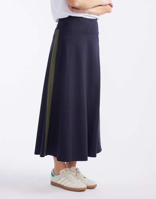 Timeless Ponte Midi Skirt - Navy/Khaki