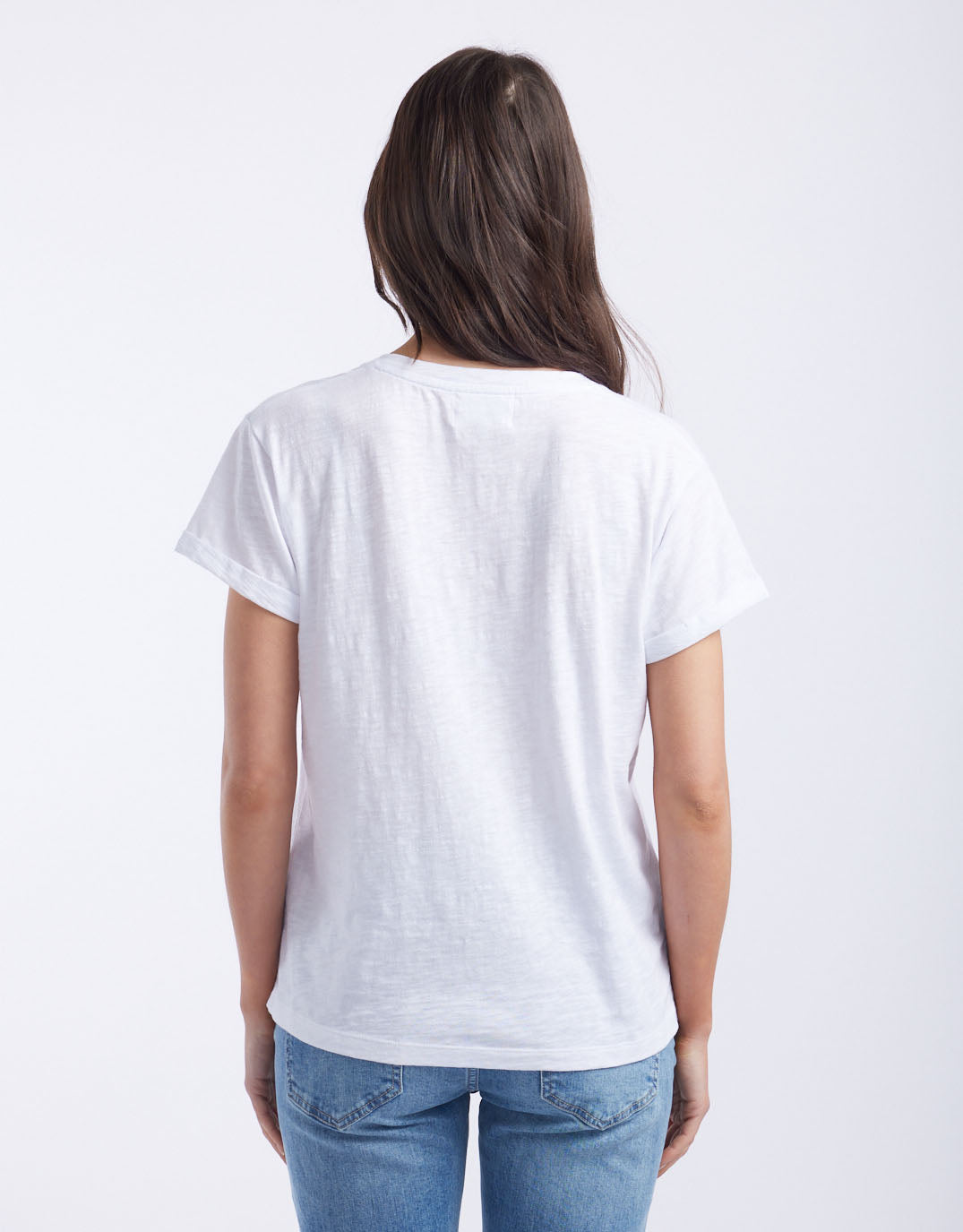 Turn Back V Neck T-Shirt - White