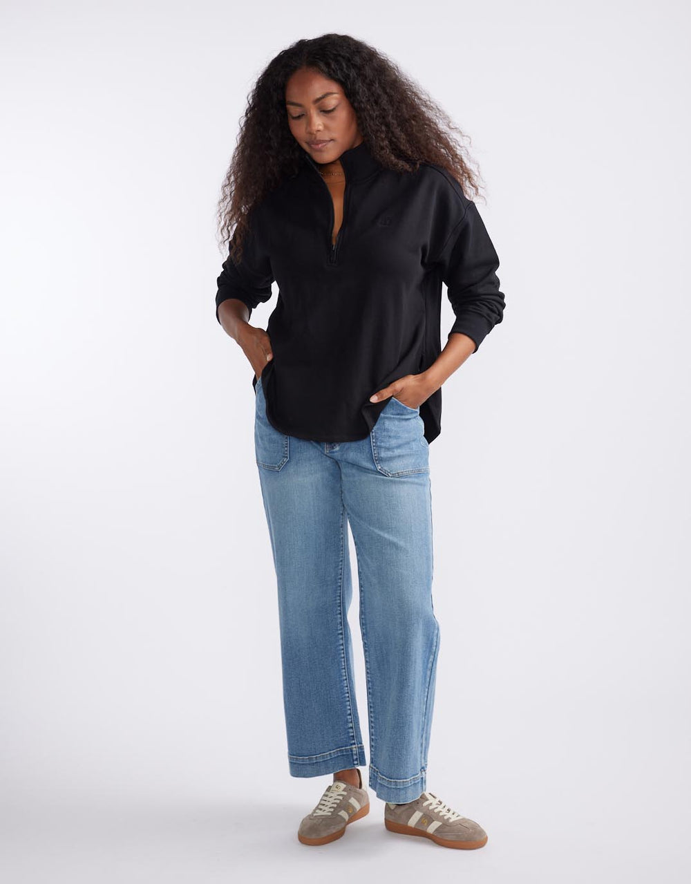 white-co-unwind-half-zip-sweater-black-womens-clothing