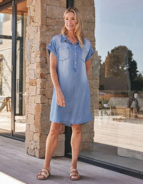 Amber Vintage Denim Dress - Chambray