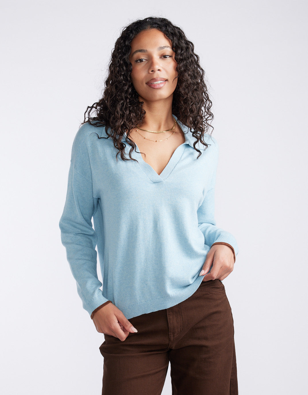 Polo Frenchie Knit - Ice Blue