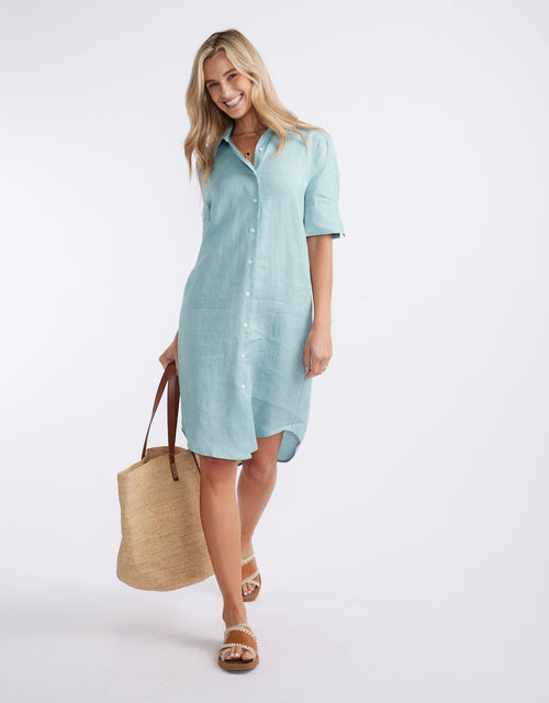 white-ftl-hettie-linen-shirt-dress-sage-womens-clothing
